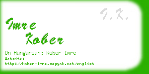 imre kober business card